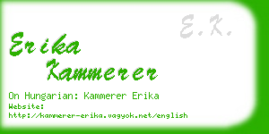 erika kammerer business card